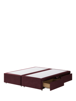 Hypnos Pocket Sprung Upholstered 4 Drawer Divan Base, Super King Size - view 2, Prem Tanzanite