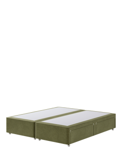Hypnos Pocket Sprung Upholstered 4 Drawer Divan Base, Super King Size, Severn Fern