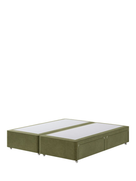 Hypnos Pocket Sprung Upholstered 4 Drawer Divan Base, Super King Size, Severn Fern