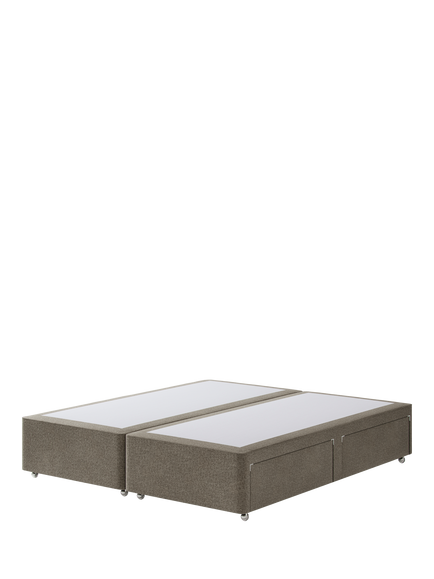 Hypnos Pocket Sprung Upholstered 4 Drawer Divan Base, Super King Size, Derwent Mushroom