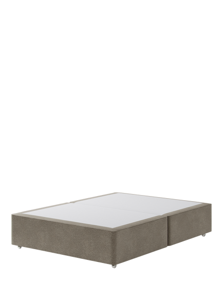 Hypnos Non-Sprung Upholstered Divan Base, King Size, Derwent Mushroom