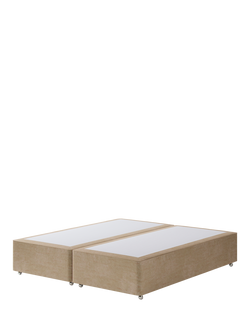 Hypnos Non-Sprung Upholstered Divan Base, Super King Size, Premium Sandstone Pearl