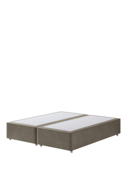 Hypnos Non-Sprung Upholstered Divan Base, Super King Size, Derwent Mushroom