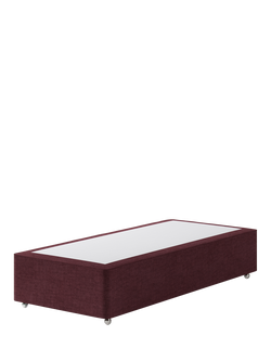 Hypnos Non-Sprung Upholstered Divan Base, Single, Prem Tanzanite