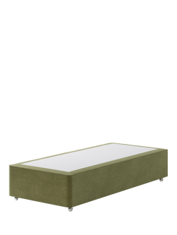 Hypnos Non-Sprung Upholstered Divan Base, Single, Severn Fern