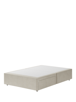 Hypnos Non-Sprung Upholstered 2 Drawer Divan Base, Small Double, Brooklyn Shell