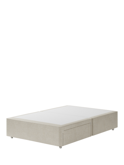 Hypnos Non-Sprung Upholstered 2 Drawer Divan Base, Small Double, Brooklyn Shell