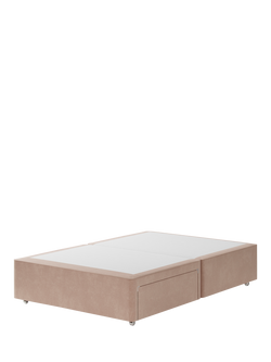 Hypnos Non-Sprung Upholstered 2 Drawer Divan Base, Small Double, Atlas Orchid