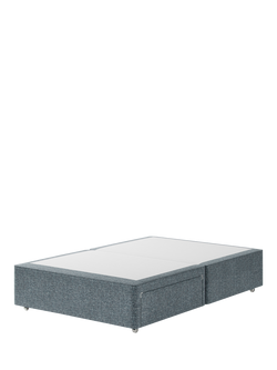 Hypnos Non-Sprung Upholstered 2 Drawer Divan Base, Small Double, Arvalli Storm