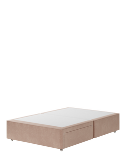 Hypnos Non-Sprung Upholstered 2 Drawer Divan Base, Double, Atlas Orchid