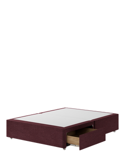 Hypnos Pocket Sprung Upholstered 2 Drawer Divan Base, King Size - view 2, Prem Tanzanite