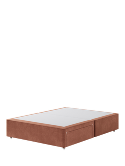 Hypnos Non-Sprung Upholstered 2 Drawer Divan Base, King Size, Foyle Sienna