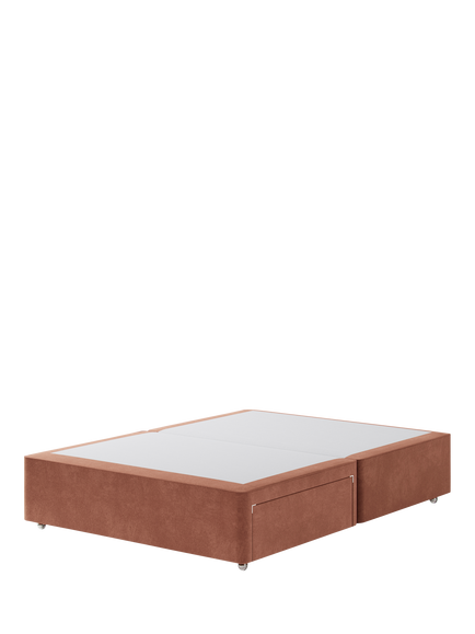 Hypnos Non-Sprung Upholstered 2 Drawer Divan Base, King Size, Foyle Sienna