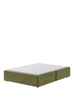Hypnos Non-Sprung Upholstered 2 Drawer Divan Base, King Size, Severn Fern