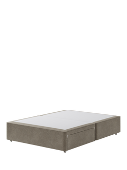 Hypnos Non-Sprung Upholstered 2 Drawer Divan Base, King Size, Derwent Mushroom