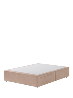 Hypnos Non-Sprung Upholstered 2 Drawer Divan Base, King Size, Atlas Orchid
