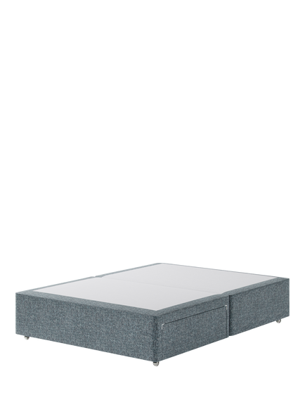 Hypnos Non-Sprung Upholstered 2 Drawer Divan Base, King Size, Arvalli Storm