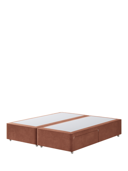 Hypnos Non-Sprung Upholstered 2 Drawer Divan Base, Super King Size, Foyle Sienna