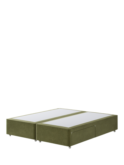Hypnos Non-Sprung Upholstered 2 Drawer Divan Base, Super King Size, Severn Fern