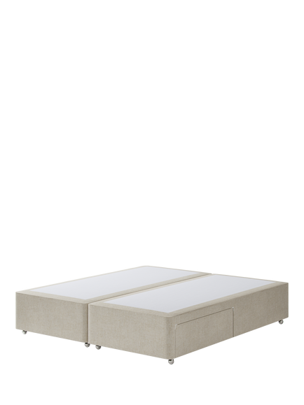 Hypnos Non-Sprung Upholstered 2 Drawer Divan Base, Super King Size, Brooklyn Shell