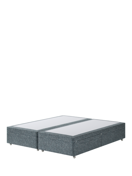 Hypnos Non-Sprung Upholstered 2 Drawer Divan Base, Super King Size, Arvalli Storm
