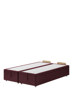 Hypnos Non-Sprung Upholstered Ottoman Storage Divan Base, Double, Prem Tanzanite