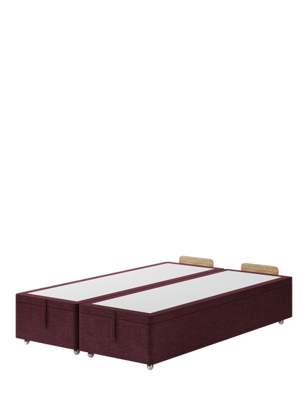 Hypnos Non-Sprung Upholstered Ottoman Storage Divan Base, Double, Premium Tanzanite