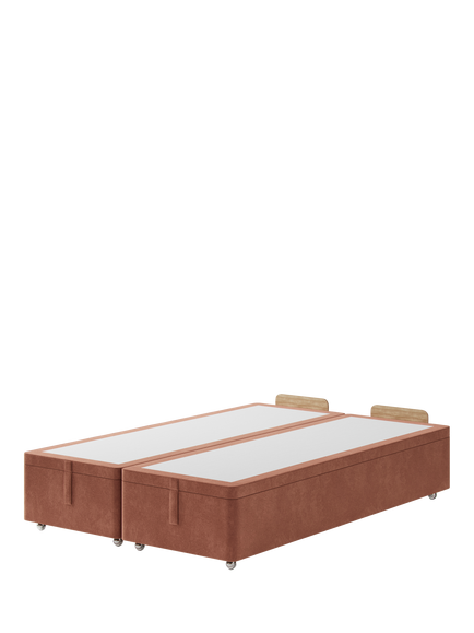 Hypnos Non-Sprung Upholstered Ottoman Storage Divan Base, Double, Foyle Sienna