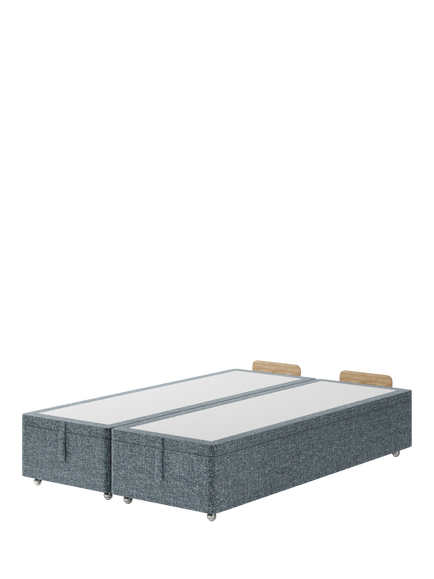 Hypnos Non-Sprung Upholstered Ottoman Storage Divan Base, Double, Arvalli Storm