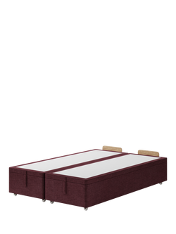 Hypnos Non-Sprung Upholstered Ottoman Storage Divan Base, King Size, Prem Tanzanite