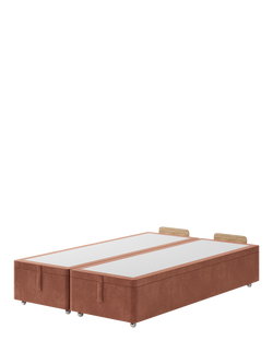 Hypnos Non-Sprung Upholstered Ottoman Storage Divan Base, King Size, Foyle Sienna