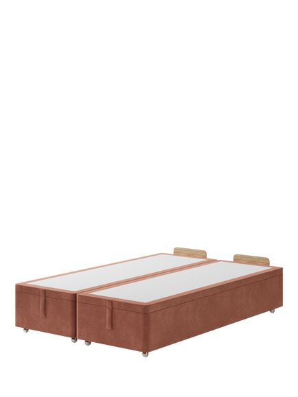 Hypnos Non-Sprung Upholstered Ottoman Storage Divan Base, King Size, Foyle Sienna