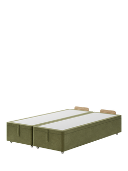Hypnos Non-Sprung Upholstered Ottoman Storage Divan Base, King Size, Severn Fern