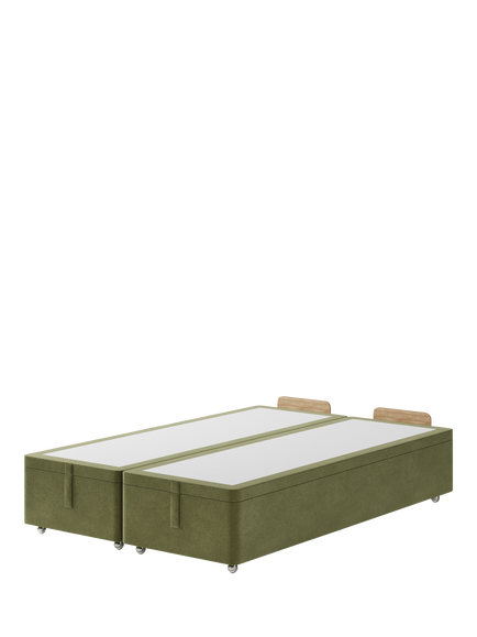 Hypnos Non-Sprung Upholstered Ottoman Storage Divan Base, King Size, Severn Fern