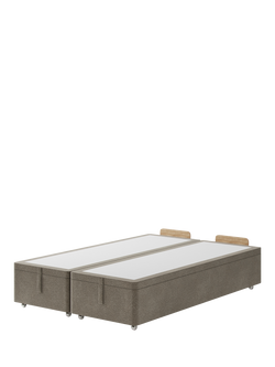 Hypnos Non-Sprung Upholstered Ottoman Storage Divan Base, King Size, Derwent Mushroom
