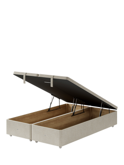 Hypnos Non-Sprung Upholstered Ottoman Storage Divan Base, King Size - view 2, Brooklyn Shell