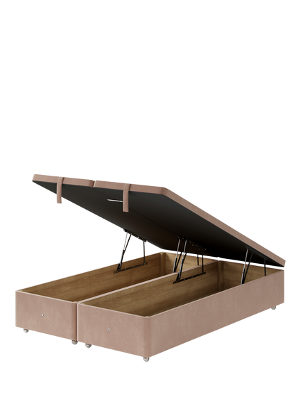 Hypnos Non-Sprung Upholstered Ottoman Storage Divan Base, King Size - view 2, Atlas Orchid