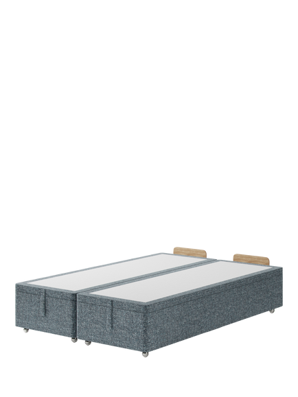 Hypnos Non-Sprung Upholstered Ottoman Storage Divan Base, King Size, Arvalli Storm