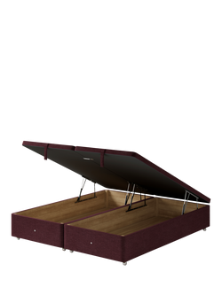Hypnos Non-Sprung Upholstered Ottoman Storage Divan Base, Super King Size - view 2, Premium Tanzanite