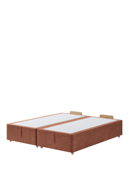 Hypnos Non-Sprung Upholstered Ottoman Storage Divan Base, Super King Size, Foyle Sienna