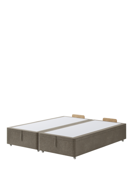 Hypnos Non-Sprung Upholstered Ottoman Storage Divan Base, Super King Size, Derwent Mushroom