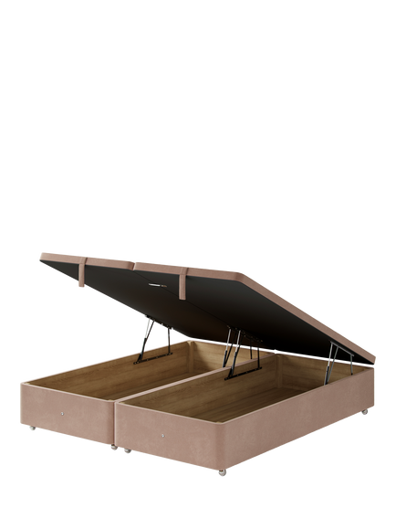 Hypnos Non-Sprung Upholstered Ottoman Storage Divan Base, Super King Size - view 2, Atlas Orchid
