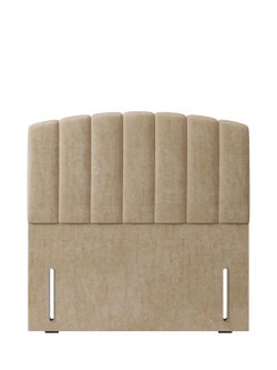 Hypnos Beatrice Euro Slim Upholstered Headboard, Small Double, Premium Sandstone Pearl