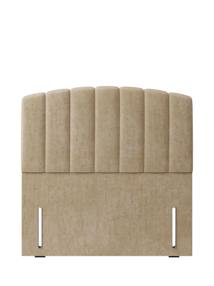 Hypnos Beatrice Euro Slim Upholstered Headboard, Small Double, Premium Sandstone Pearl
