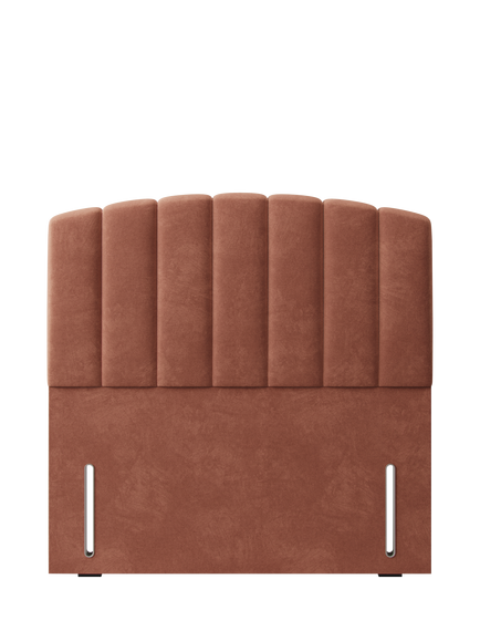 Hypnos Beatrice Euro Slim Upholstered Headboard, Small Double, Foyle Sienna