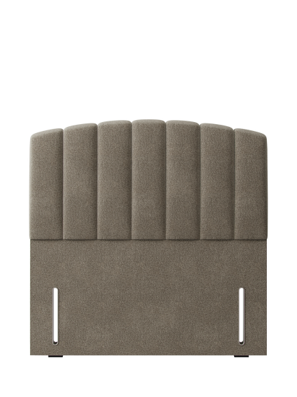 Hypnos Beatrice Euro Slim Upholstered Headboard, Small Double, Derwent Mushroom