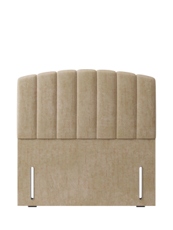 Hypnos Beatrice Euro Slim Upholstered Headboard, Double, Premium Sandstone Pearl