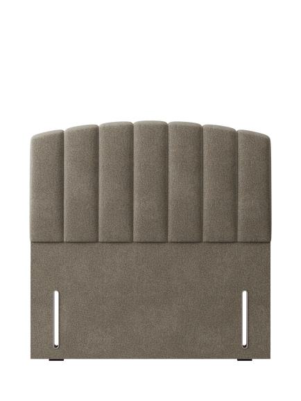 Hypnos Beatrice Euro Slim Upholstered Headboard, Double, Derwent Mushroom
