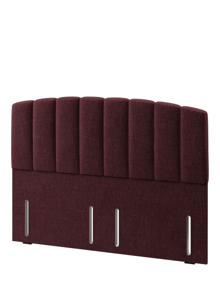 Hypnos Beatrice Euro Slim Upholstered Headboard, Super King Size - view 2, Premium Tanzanite