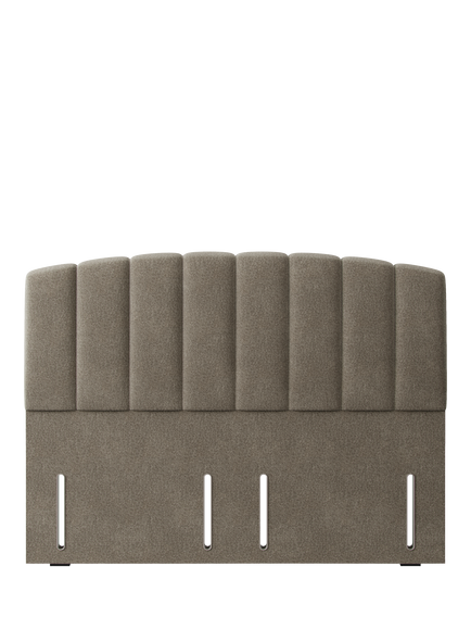 Hypnos Beatrice Euro Slim Upholstered Headboard, Super King Size, Derwent Mushroom